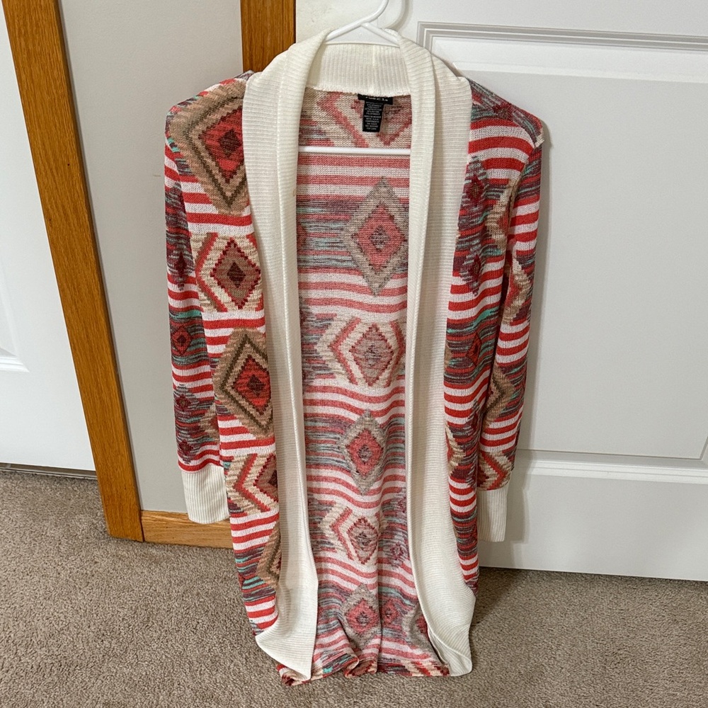 Rue21 Multicolor Geometric Cardigan